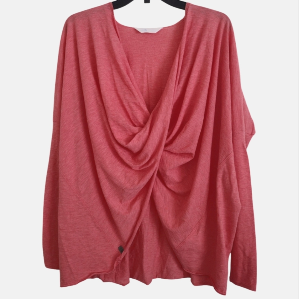 The North Face Draped Coral Long Sleeve Top Size Medium